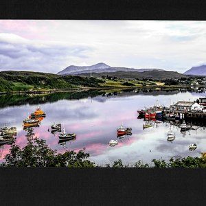 Harbor Twilight Scotland Matted 9x12" Photographic Art Print + COA USA Made